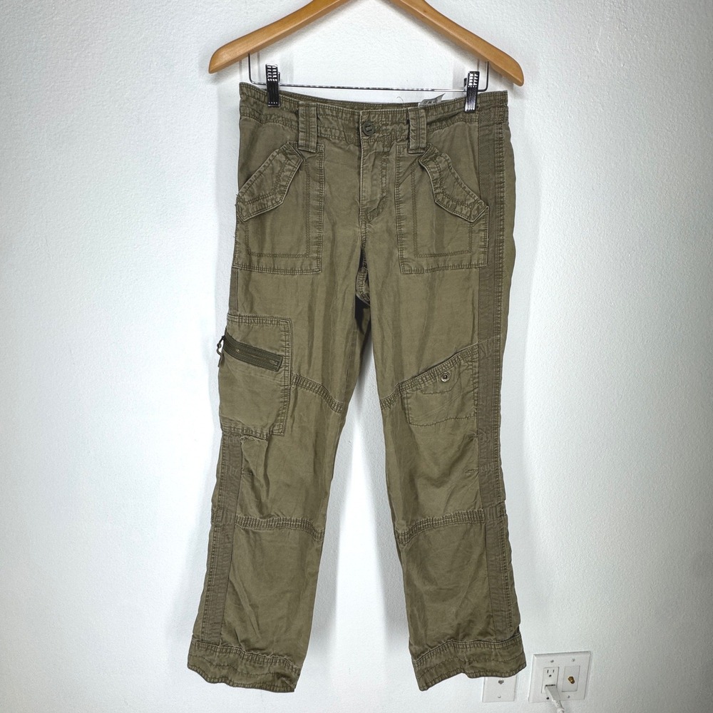 Vintage Eddie Bauer Military Cargo Utility Pants Womens 4 Y2K Gorpcore Grunge